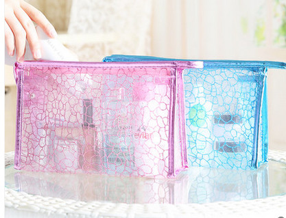 OEM Clear PVC Cosmetic Bag , Makeup PVC Toiletry Bag For Women