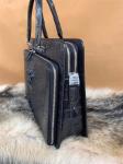 Crocodile Skin Businessmen Working Laptop Briefcase Authentic Real Alligator