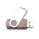 Twist Shaped Wooden USB Drive Metal Case Bamboo Color Embossing LOGO