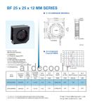 Electric 2512 DC Brushless Fan 12V 24V 25X25X12mm PBT Material