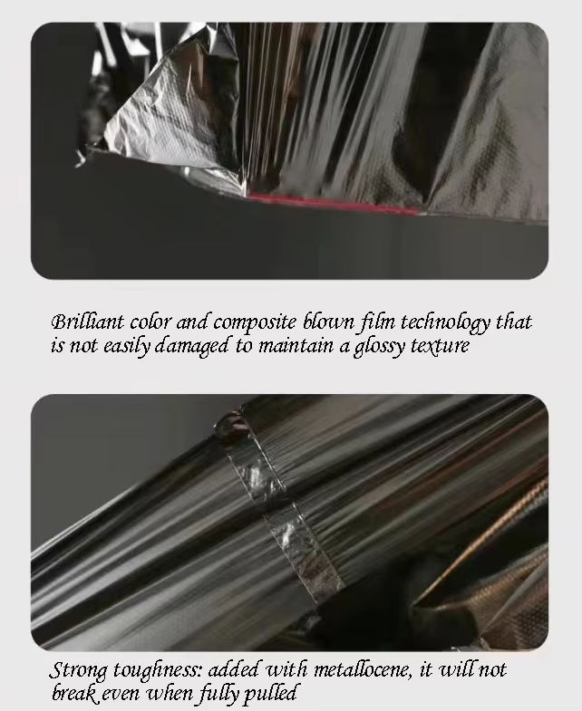 Biodegradable black flat-bottomed corner support garbage bags, used for packaging toilet paper and Tampon plastic waste rolls