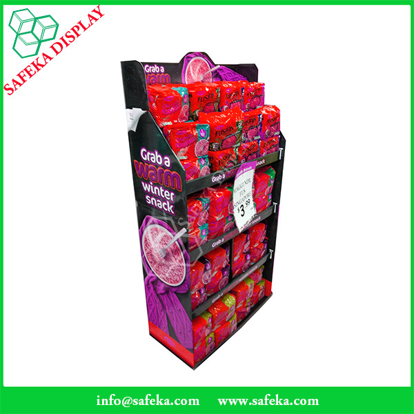 Products display wholesale Pop up cardboard dessert display portable food stand Paper display merchandisers for food
