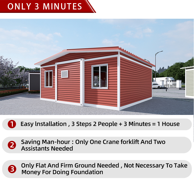 Apartment Flat Pack Prefabricated Tiny Folding Portable Expandable Living House Models