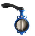 Factory 4 Inch Pn16 Class150 Ductile Iron Body Handle Wafer Butterfly Valve For