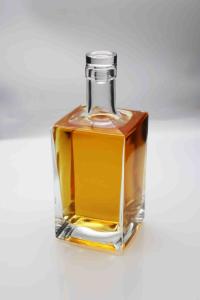 Wholesale 0.7L Glass Spirit Bottle VODKA Champagne Cubic Clear Glass Bottle Decal Painting from china suppliers