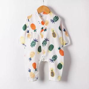 Wholesale MBP 013 Certified Muslin Baby Pajamas Two Layers Natural Summer Sleep Quick Dry from china suppliers
