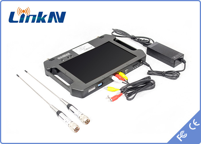 Portable Wireless Video Receiver FHD CVBS COFDM QPSK H.264 with 10.1" Display and Battery