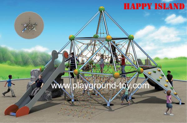 Outdoor Kids Climbing Equipment For Kids , Kids Garden Climbing Frames For