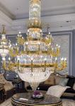 European Style Candle Extra Large Crystal Chandeliers For High Ceilings