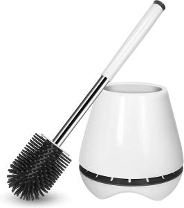 Wholesale 6.7*6.7*7.3 Toilet Brush Holder Set With Tweezers Cleaning 10.9 Ounces from china suppliers