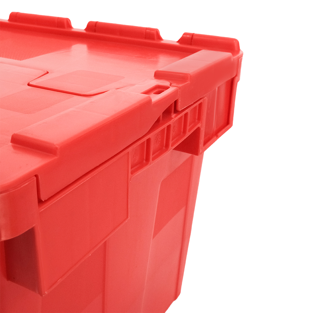 100% Virgin PP Solid Box Tote Customized Logo Lid Included for Moving Fruit and Vegetable