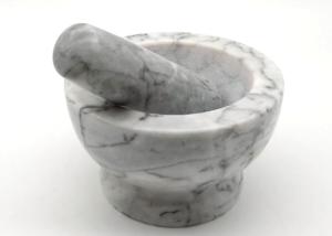Wholesale Grinding Natural Marble Stone Mortar And Pestle Set Herb Spice Garlic Press Masher from china suppliers