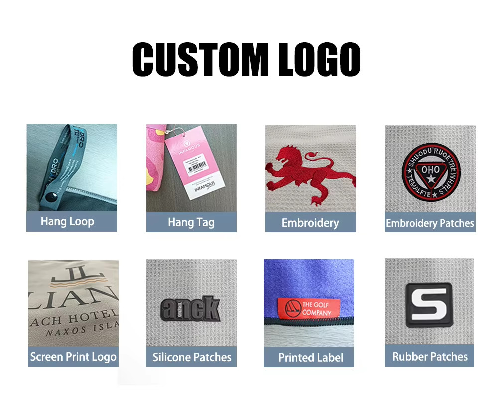Printed Microfiber Waffle Pattern Tour Golf Club Cleaning Towel Custom logo Sublimation Waffle Golf Towel