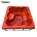 8-person all-seater square hot tub mould for wood-fired hot tub, hot tub with