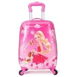 Pink Travel Childrens Rolling Suitcase Waterproof Multipurpose
