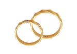 18K Bling Rose Gold OEM Men19 Women14 Couple Pair Rings