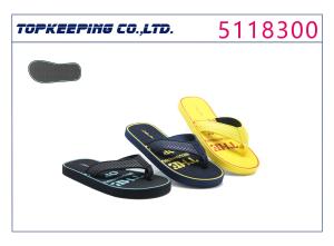 Wholesale EVA Kid Boy Flat Flip Flop Sandals Black Yellow from china suppliers
