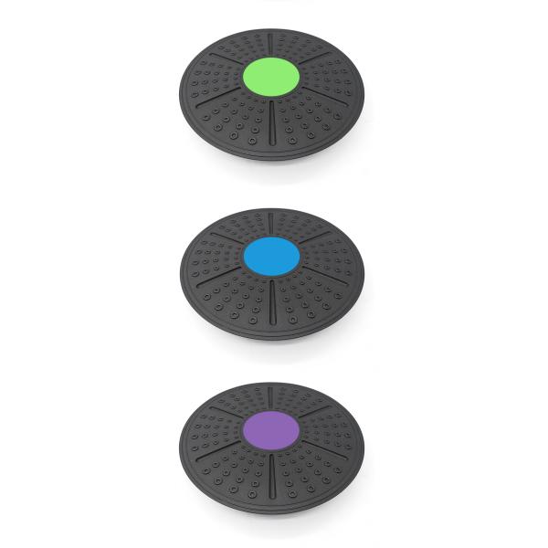 BSCI Factory Custom Logo 36cm Fitness Plastic Wobble Trainer Balance Board for Body Exercise