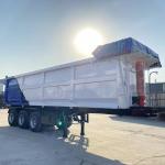 60t Load Capacity Hydraulic Dump Tipper Trailer 3 Axle U Shape Tipping Truck