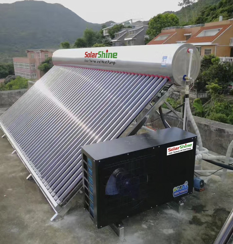 Pressurized Solar Heat Pump Water Heater , Rooftop Solar Water Heater For Home