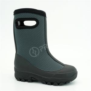 Wholesale Black 32EU Neoprene Waterproof Rain Boots For Kids Warm from china suppliers