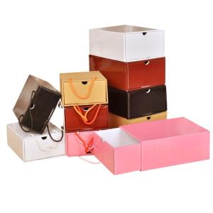 Wholesale Industrial Shoes Clothing Rectangle Sliding Drawer Side Drop Carton Sneaker Shine Box from china suppliers