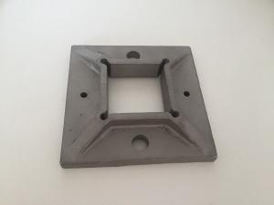 Wholesale Brushed / Polished Square Stainless Steel Balustrade Parts , Handrail Base Flange from china suppliers