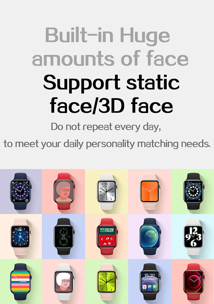 Sleep Monitoring 1.75 Inch T500 Smart Watch 200MAH 3D UI