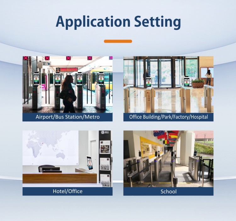 Turboo Temperature Face Biometric Attendance Machine 2MP ISO9001