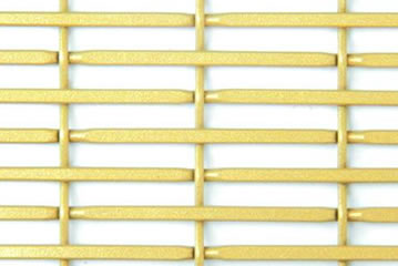 A piece of hard mesh with yellow color.