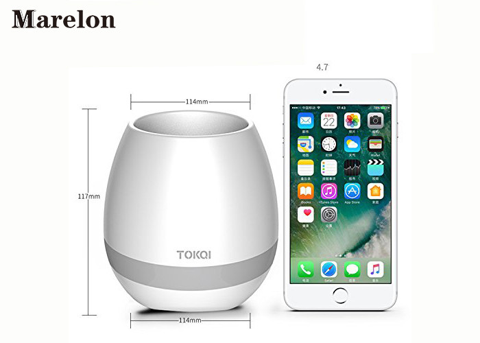 Flower Pot Music Bluetooth Speaker Smart Touch Plant Lamp Rechargeable Li Battery