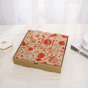 Wholesale Recyclable 100% paper Kraft Corrugated Pizza Box With 4C Color Printing from china suppliers