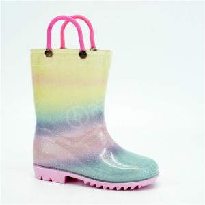 Wholesale Slip On Waterproof 28EU PVC Rain Boots With Double Handles from china suppliers