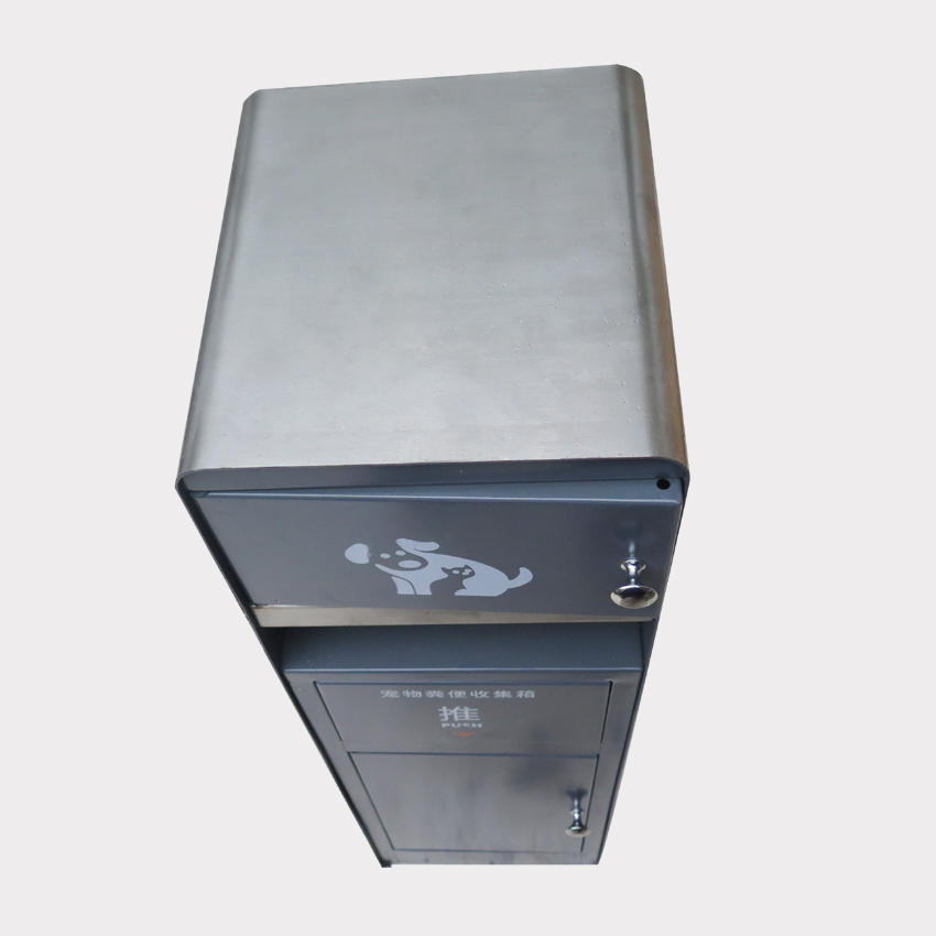 Outdoor Street Metal Steel Pet Dog Waste Bin