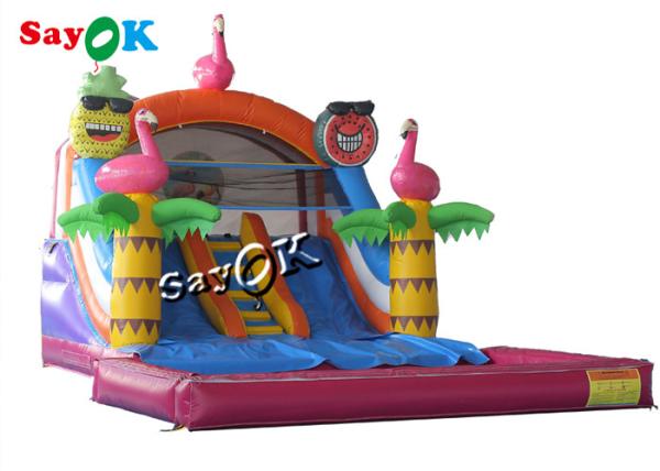Blow Up Slip N Slide Commercial Inflatable Slide Colorful PVC Tarpaulin