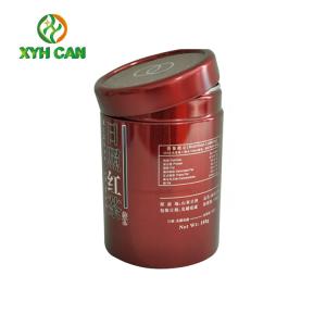 Wholesale Food Tin Can Red Color Round Paint Recyclable Tin Container Tea Packaging from china suppliers