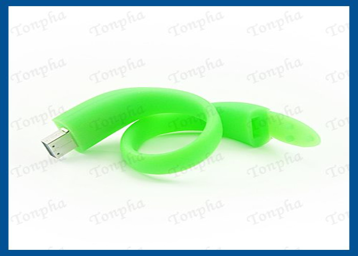 Stylish Wristband Flash Drive Customized Printed Logo Silicone Material