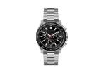 Solid Band 316L Stainless Steel Watches , Black Face Watch PVD Plating