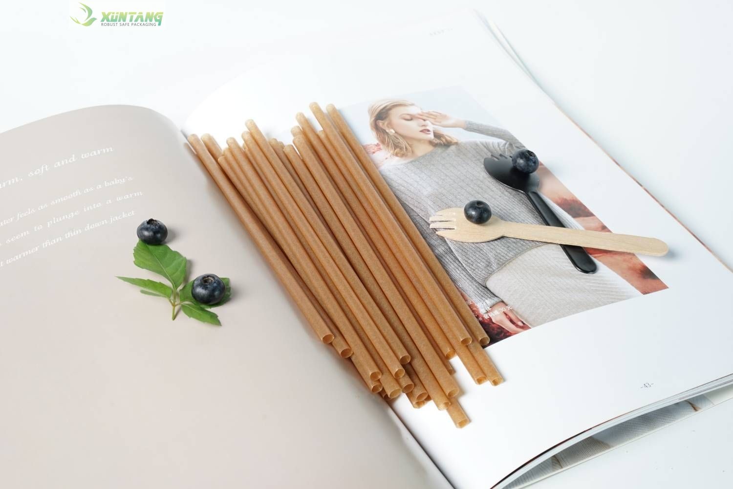 Beverage Stores 8 Inch Biodegradable Straws Plastic With Bagasse