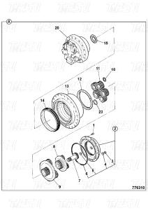 Wholesale Excavator Final Drive Gearbox Catalog For Hydraulic Travel Motor Drive JS220 20/925318 from china suppliers