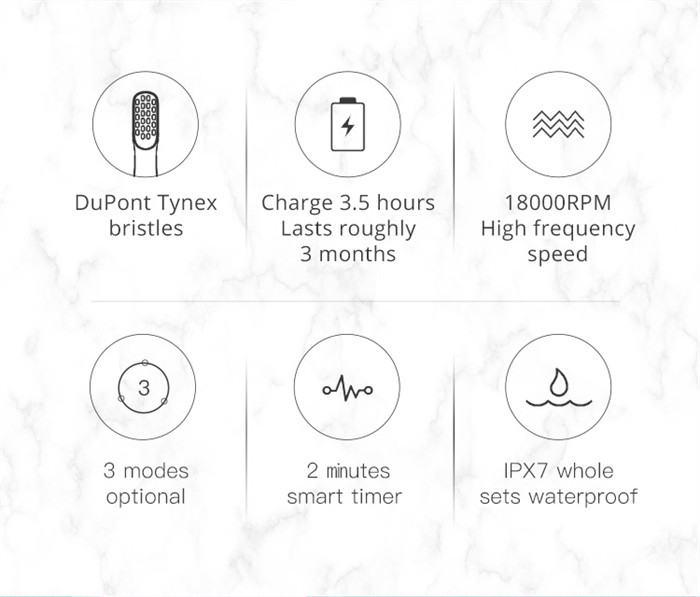 Smart Sonic Whitening Dupont Soft Brush Rechargeable SN301 Electric Toothbrush