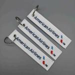 American Airlines Custom Embroidered Key Fob Corrosion Resistance High Accuracy