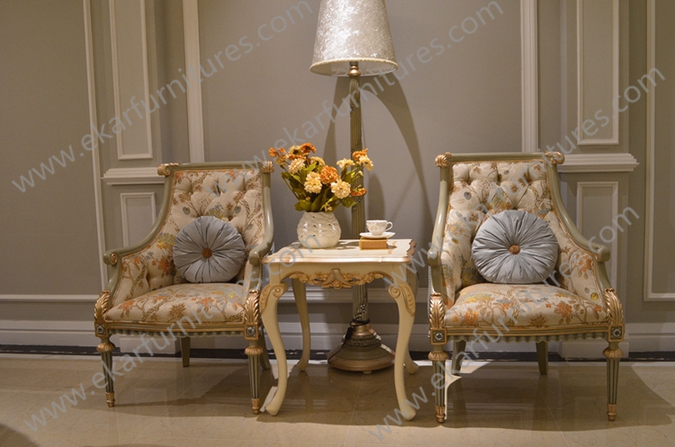 French Classic Soft Fabric Decorative Armchairs FC-201