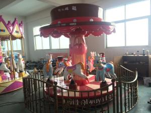 Wholesale Colorful Carousel Horse Ride Metal Fiberglass Material Fairy World 6 Seats from china suppliers