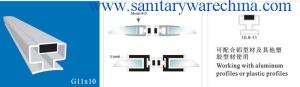 Wholesale Sealing Strips/waterproof magnetic strips/shower door seals/PVC Magnetic Seal G11X10 from china suppliers