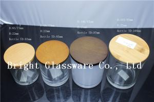 Wholesale clear candle jars with wooden lids from china suppliers