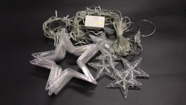 110V 220V LED Star Curtain String Light Fairy Lights Christmas Garland For