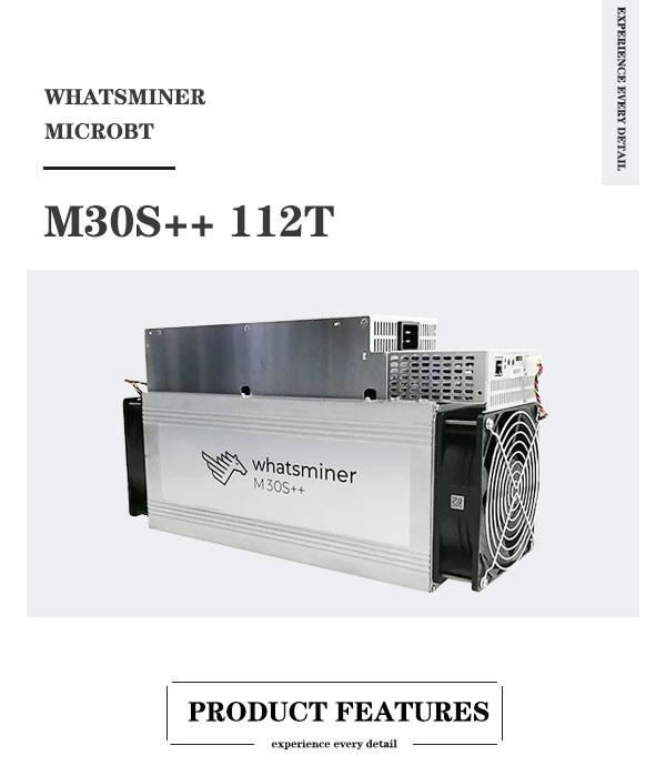 MicroBT Whatsminer Bitcoin Miner M30S++ 112T 34W/T Hash Power King