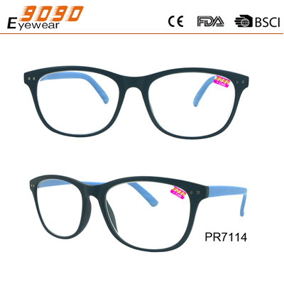 2017 new style reading glasses ,made of PC frame ,suitable for men and women