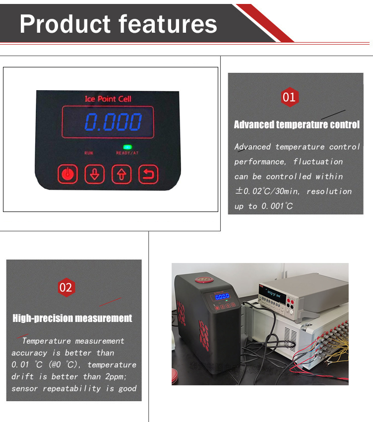 7.4kg Net Weight Design Zero Degree Dry Well Thermostat with 0.001C Resolution Ratio